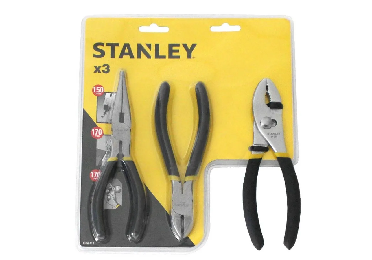 Buy 3 PCS. BASIC PLIER SET STANLEY® PLIER 150MM STANLEY PLIER TOOL Online Dubai, UAE