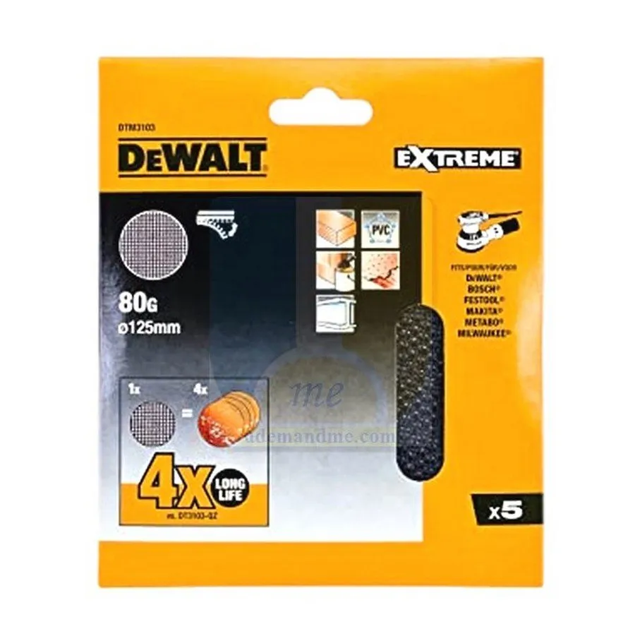 Buy 10 PCS. PACK GRIT 80 DTM3113QZ DEWALT MESH SANDING VELCRO