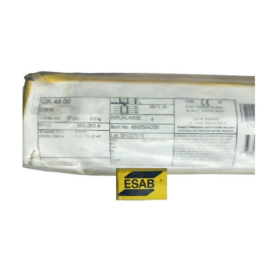 Buy OK 48 5X450 MM ESAB E7018 ELECTRODE (57 PCS. APPROX. 6 KGS
