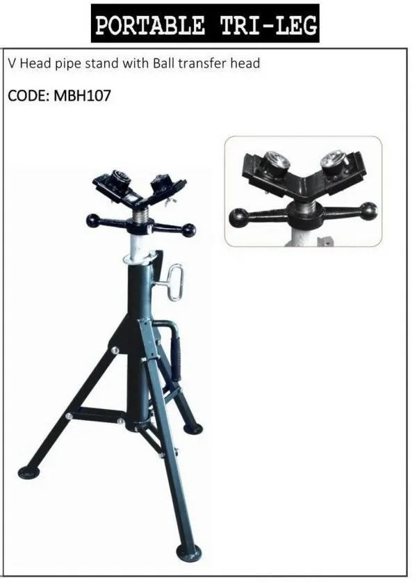 Buy MBH107 VHEAD PIPE STAND WITH BALL TRANSFER HEAD Online Dubai, UAE